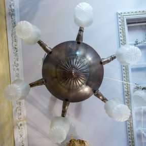 Антикварный светильник из латуни